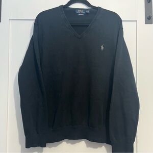 Polo Ralph Lauren Men’s Black XXL VNeck Long Sleeve Sweater